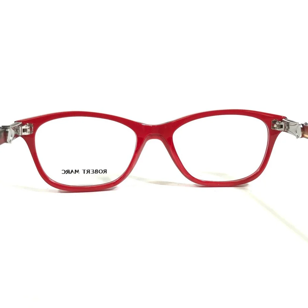 Robert Marc Eyeglasses Frames 817-232 Clear Red Tortoise Cat Eye Oval 48-18-130